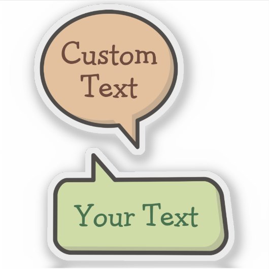 Kleur Spraak Bubble Stickers (Voorkant)