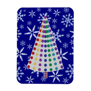 Kleur Spray Kerstboom op sneeuwvlok Blizzard Magneet