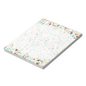 Kleur Stippen en cirkelpatroon + jouw tekst en bac Notitieblok (Linkerzijde)