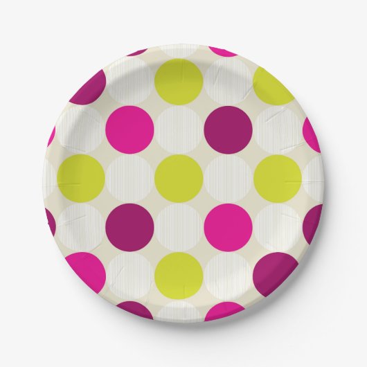 Kleur stippen papieren bordje (Voorkant)