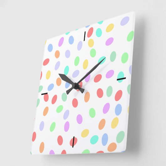 Kleur Stippen wandklok (Hoek)