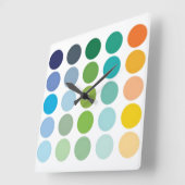 Kleur Stippen wandklok (Hoek)