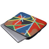 Kleur Stok Patroon Laptop Hoes (Voorkant onderkant)