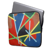 Kleur Stok Patroon Laptop Hoes (Voorkant Links)