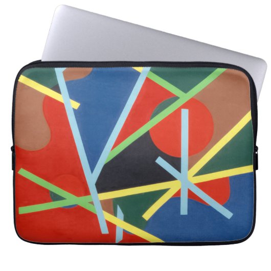 Kleur Stok Patroon Laptop Hoes (Voorkant)