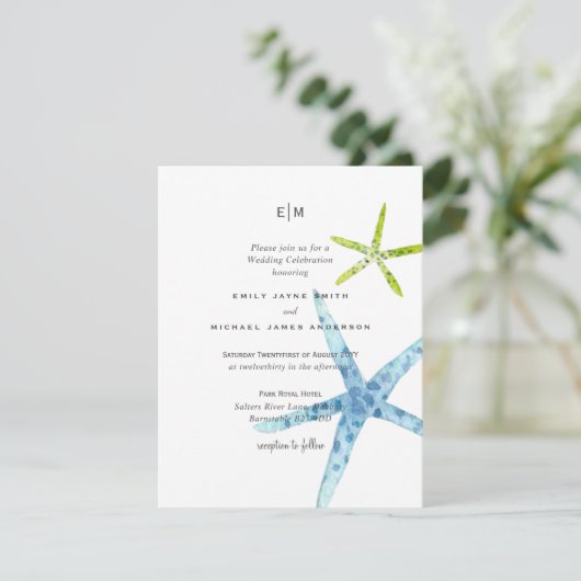 Kleur Strand Oceaangleven Bruiloft van Zeeglas (Staand voorkant)