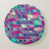 Kleur Streep Ronde Kussen (Voorkant)
