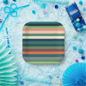 Kleur Strepen Feest Papieren Bordje (Feest)