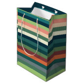 Kleur strepen medium cadeauzakje (Achterkant Gekanteld)