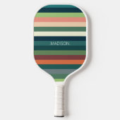 Kleur Strepen Patroon Gepersonaliseerd Pickleball Paddle (Achterkant)