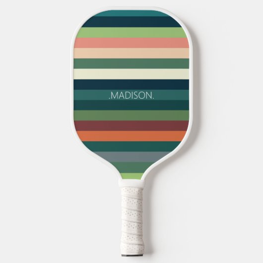 Kleur Strepen Patroon Gepersonaliseerd Pickleball Paddle (Voorkant)
