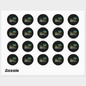 Kleur Stripe Circo Loco Tekst Sticker (Vel)