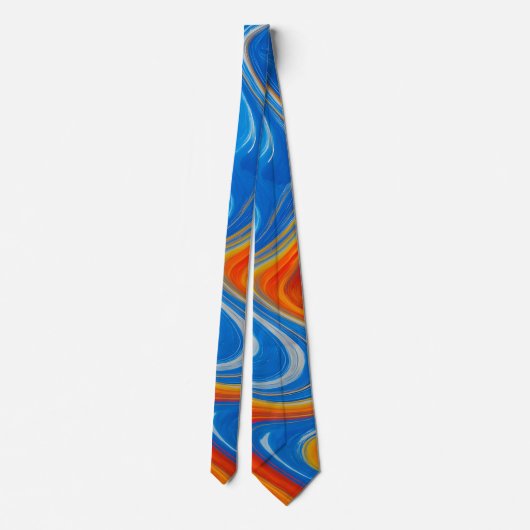 Kleur Swirl Mannen necktie Stropdas (Achterkant)
