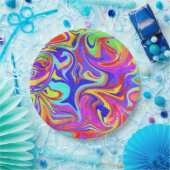 Kleur Swirl Paper Borden Papieren Bordje (Feest)