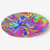 Kleur Swirl Paper Borden Papieren Bordje (Gekanteld)