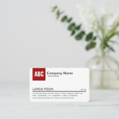 Kleur Tab - Robijnrood (eierschaal) Visitekaartje (Staand voorkant)