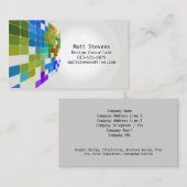 Kleur Tegel Grid Groen Blauw Visitekaartje (Voorkant / Achterkant)