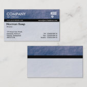 Kleur Tex-gebrand - blauwe steen Visitekaartje (Voorkant / Achterkant)