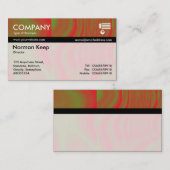 Kleur Tex-strengen - rood en groen Abstract Visitekaartje (Voorkant / Achterkant)