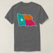 Kleur Texas Lone Vlag T-shirt (Design voorkant)