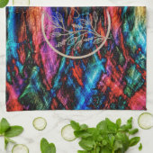 Kleur textiel marmer theedoek (Gevouwen)