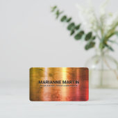 Kleur textuur metaal geborsteld visitekaartje (Staand voorkant)