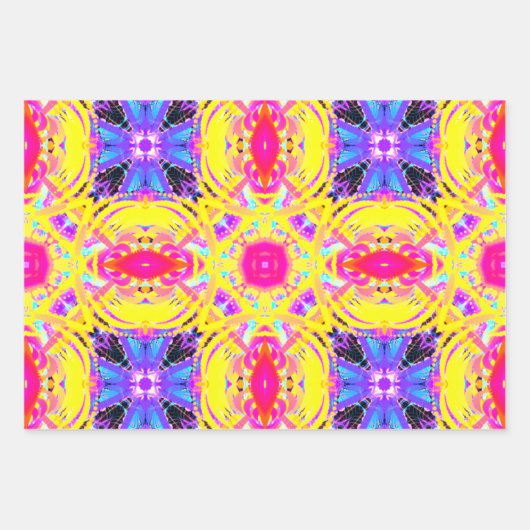 Kleur Therapie Wrapping Papier Flat Sheet Set van  Inpakpapier Vel (Voorkant 3)