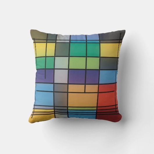 Kleur Throw Kussen (Achterkant)