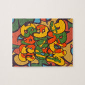 kleur trommel- en baardgreggen - logo, graffiti, b legpuzzel (Horizontaal)