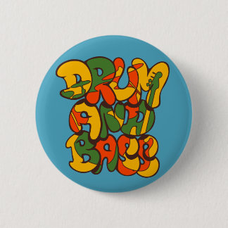 kleur trommel- en baardgreggen - logo, graffiti, b ronde button 5,7 cm