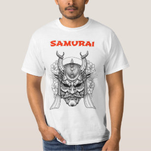 Kleur T's Samurai masker manga Craft T-shirt
