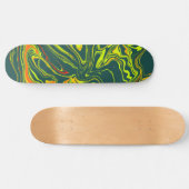kleur turqueso oscuro con amarillo persoonlijk skateboard (Horizontaal)