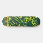 kleur turqueso oscuro con amarillo persoonlijk skateboard (Horizontaal)