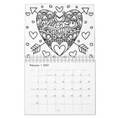 Kleur uw agenda kalender (Feb 2027)