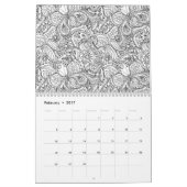 Kleur uw bloemagenda kalender (Feb 2017)