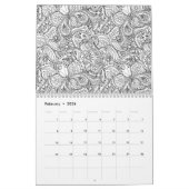 Kleur uw bloemagenda kalender (Feb 2026)