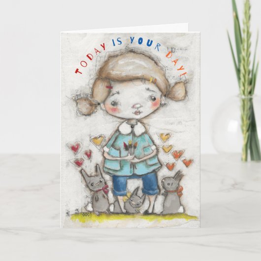 Kleur uw dag - Wenskaart Bedankkaart (Voorkant)