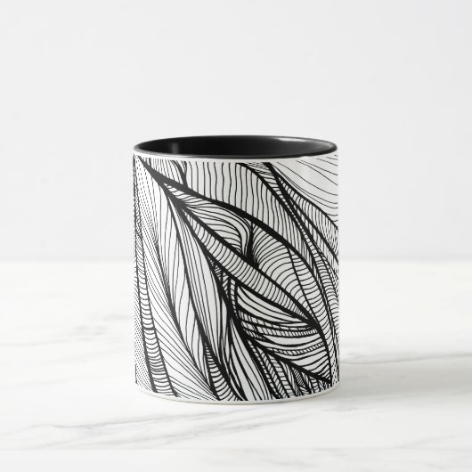 Kleur uw eigen 11 oz: kleuren, dij, gift, B+W Mok (Midden)