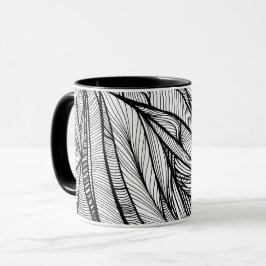 Kleur uw eigen 11 oz: kleuren, dij, gift, B+W Mok