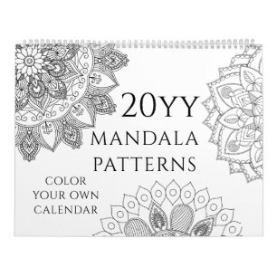 Kleur uw eigen agenda 2021 Mandala Patronen Kalender