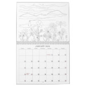 Kleur uw eigen agenda kalender (Jan 2026)