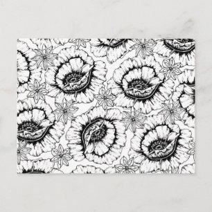 Kleur uw eigen Anemone-bloemen Briefkaart