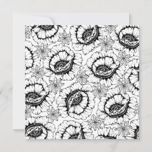 Kleur uw eigen Anemone-bloemen Notitiekaartje (Voorkant)