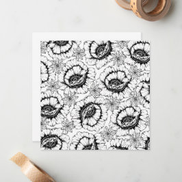 Kleur uw eigen Anemone-bloemen Notitiekaartje