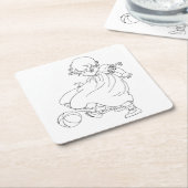 Kleur Uw Eigen  Baby met Koel Kartonnen Onderzetters (Schuin)