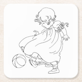 Kleur Uw Eigen  Baby met Koel Kartonnen Onderzetters