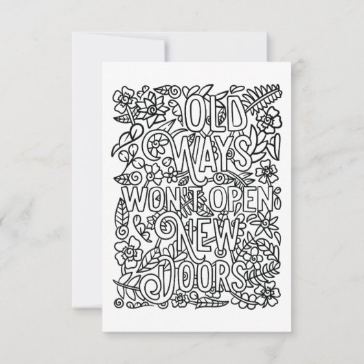 Kleur uw eigen bedankkaart (Achterkant)