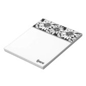 Kleur uw eigen | Bloemen met naamakerij Notitieblok (Linkerzijde)