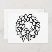 Kleur-uw-Eigen Breed met Bow Briefkaart (Voorkant / Achterkant)