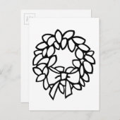 Kleur-uw-Eigen Breed met Bow Briefkaart (Voorkant / Achterkant)